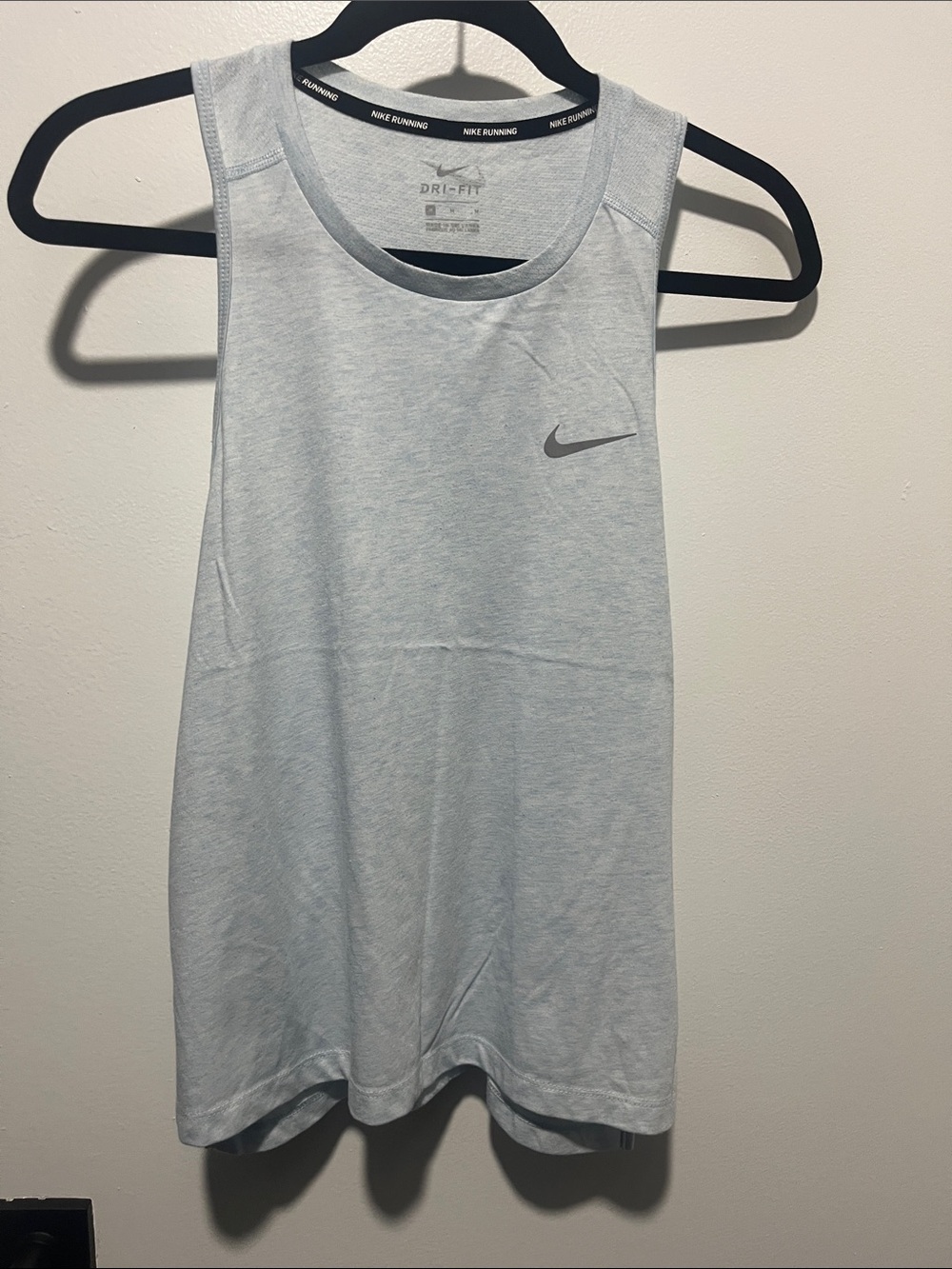 Nike Light Blue Heather Dri-FIT Running Tank